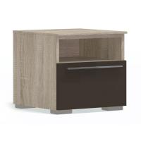 Тумба прикроватная Solo (сонома/коричневый глянец)