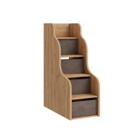 Лестница с ящиками Napoli (Дуб натуральный/бетон Dark)