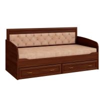 Кровать-тахта 90х200 с ящиком VERDI (орех Леванте)