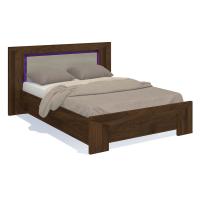 Односпальная кровать 140х200  Blade (орех Коламбия/глянец мокко)