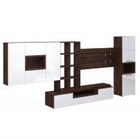 Гостиная Solo Quadro (орех Коламбия/белый глянец)