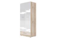 Модульная система "Ницца" (Лайт) Шкаф двухстворчатый универсальный (520) (Дуб Делано/Белый глянец)