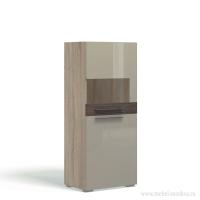 Шкаф-витрина Solo двухдверный (сонома/мокко/шпон) правый