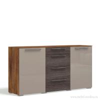 Комод Таксония 2 двери Мокко 4 ящика шпон