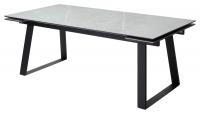 Стол Франк 200 Темно-серый мрамор, керамика / черный каркас М-City