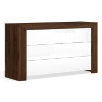 Комод с тремя ящиками Blade (коламбия/белый глянец)