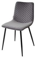 Стул TINTIN BLUVEL-14 GREY / черный каркас М-City