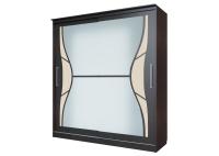 Шкаф-купе №16 (2.0м) с наклееными стеклами (венге)