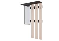 Прихожая №2 (Вешалка с зеркалом) (Дуб венге/Дуб млечный)