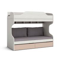 Кровать двухъярусная 90х200 Napoli (Крафт белый)