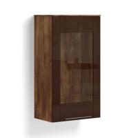 Навесной шкаф-витрина Solo (Таксония/коричневый)