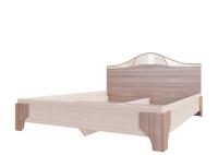 "Лагуна 5" Кровать двойная без матраца (1,6*2,0) (Ясень Шимо Темный/Ясень Шимо Светлый)