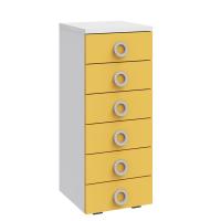 Узкий комод Люмия (Белый матовый)