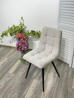 Стул CHILLI-Q светло-серый #H09, велюр / черный каркас М-City