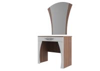 "Лагуна 7" Стол туалетный (Ясень шимо темный/МДФ "Жемчуг")