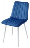 Стул DUBLIN G062-49 синий, велюр /  белый каркас М-City
