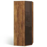 Шкаф угловой Соло (Таксония/Коричневый Глянец)