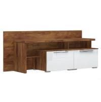 Тумба под телевизор Solo (таксония/белый) левая