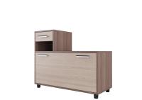 Прихожая №2 (Обувница с ящиком) (Ясень шимо темный/Ясень шимо светлый)