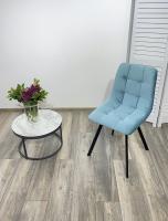 Стул CHILLI-Q SQUARE бирюзовый #H52, велюр / черный каркас М-City