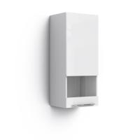 Навесной шкаф в гостиную Solo (белый/белый глянец) левый