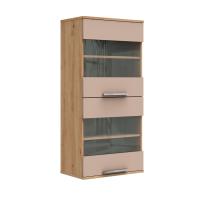 Навесной шкаф-витрина Наполи (Дуб натуральный)