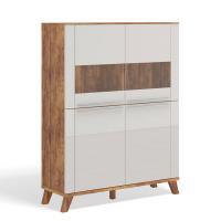 Витрина двухдверная  Solo 120 на опорах (Таксония/Мокко)