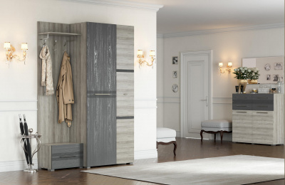 Дуб серый + айронвуд серебро