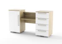 Лагуна 2 Стол туалетный (без зеркала) (дуб сонома/белый глянец)