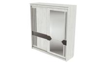 Шкаф-купе №25 (2,0 м) Грей (Сосна Санторини Светлый/Графит/Железная руда)