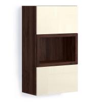 Навесной шкафчик с нишей Solo Quadro (орех Коламбия/глянец ваниль)