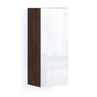 Навесной шкаф в гостиную Solo Quadro (орех Коламбия/белый)