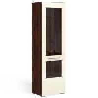 Шкаф-витрина Соло (орех Коламбия/глянец ваниль) правый