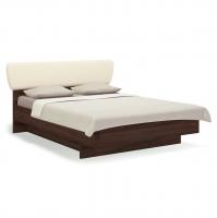 Кровать двуспальная 140х200 с подъёмным основанием Solo (орех Коламбия/экокожа ваниль)