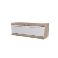 Модульная система «Ницца» Тумба для телевидеоаппаратуры (1300) (Каньон светлый/Белый глянец)