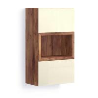 Навесной шкаф с нишей Solo Quadro (таксония/ваниль)
