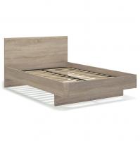Кровать двуспальная Соло 140х200 под подушку 04 (дуб Сонома)