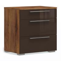 Прикроватная тумба с 3 ящиками Solo (таксония/коричневый)