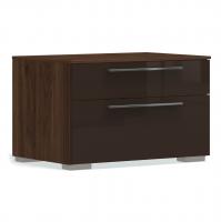 Прикроватная тумба Solo с 2 ящиками (орех Коламбия/коричневый)
