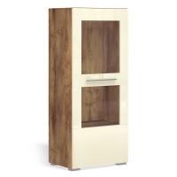 Шкаф-витрина Solo (таксония/ваниль) правый