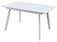 Стол АРУБА 140 Белый, стекло / белый каркас М-City