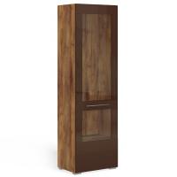 Шкаф-витрина Соло (таксония/коричневый) правый