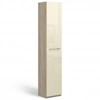 Узкий шкаф-пенал Solo (дуб Сонома/ваниль)