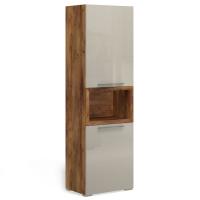 Шкаф-пенал с нишей Solo Quadro (Таксония/глянец мокко)