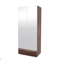 МС Ницца Шкаф двухстворчатый универсальный (520) (Истанбул/Белый глянец)