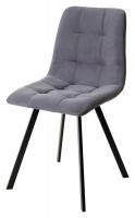 Стул CHILLI-Q SQUARE серый #27, велюр / черный каркас М-City