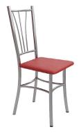 Стул хром "Классик-5" (Рустика Бордо)