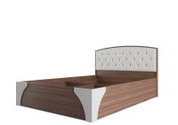 "Лагуна 7" Кровать двойная (универсальная) со стразами без матраца1,8*2,0 (Ясень шимо темный/МДФ
                "Жемчуг")
