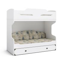 Двухъярусная кровать 90x190 (белая)