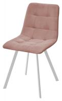 Стул CHILLI-Q SQUARE розовый #15, велюр / белый каркас М-City